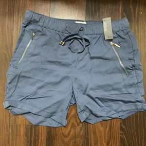 Blue nylon dress shorts